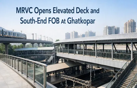 MRVC Opens Elevated Deck And South End FOB At Ghatkopar
