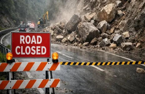 Kiratpur-Manali Highway Blocked By Shooting Stones