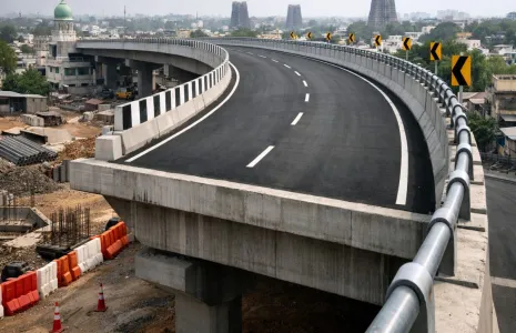 Goripalayam Flyover Final Arm Nearing Completion in Madurai