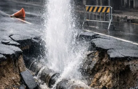 Indore Smart City Road Collapses During Pipe Pressure Test
