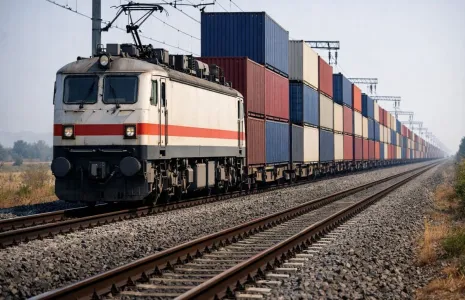 Indian Railways runs one point three-kilometre double-stack train