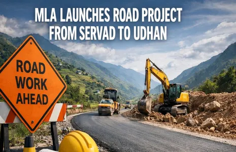 MLA Launches Road Project From Servad To Udhan