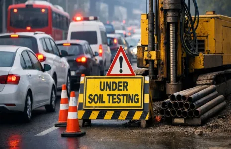 Jayadev Vihar–Nandankanan Road Choked as Soil Testing Begins