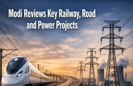 Modi Reviews Key Railway Road And Power Projects