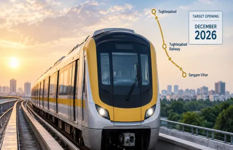 Delhi Metro Golden Line Stretch Targeted for December 2026 Opening