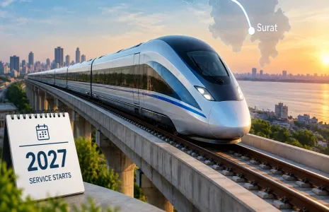 Mumbai-Ahmedabad Bullet Train’s Surat-Vapi Section Set for 2027