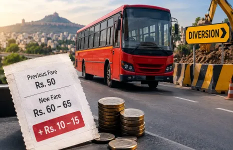 Nashik Road Diversions Raise ST Bus Fares by Rs. 10–15