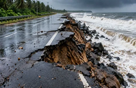 Deep Depression Damages 613 km of Roads in Andhra Pradesh
