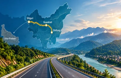630 km Corridor to Link Siliguri, Guwahati and Shillong