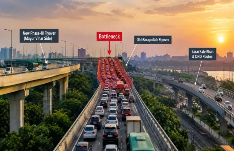 Delhi Traffic Police Identifies Barapullah Flyover Bottleneck