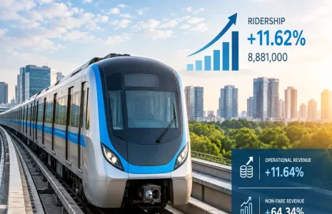 Gurugram Rapid Metro Ridership Rises 11.62 Per Cent to 8,881,000