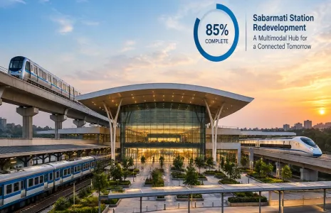 Sabarmati Station Redevelopment Reaches 85 Per Cent Completion
