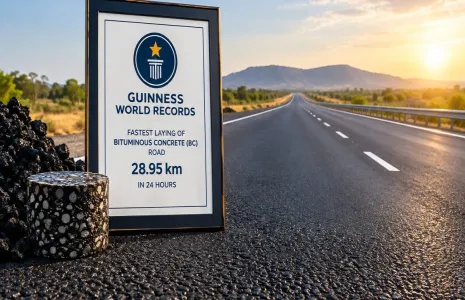 Raj Path Infrastructure Sets Guinness Record for 28.95 km BC Road
