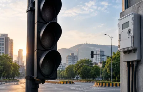 Traffic Signals Go Dark Across Pune During Prepaid Meter Work