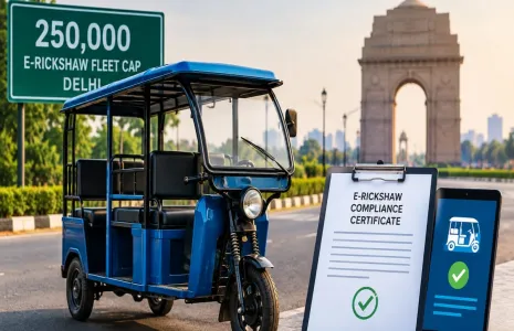 Delhi to Cap E-Rickshaw Fleet at 250,000, Add ECC
