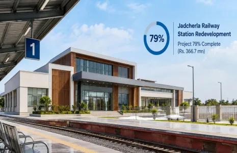 Jadcherla Railway Station Redevelopment Reaches 79 Per Cent